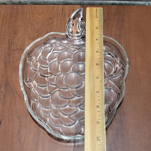 VTG Clear Glassware Snack Set 4 Four Plates Cups - Picture 6 of 16